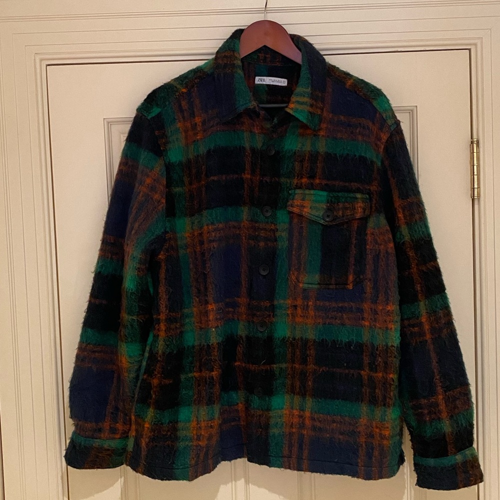 Zara XL Multicolor Fuzzy Shacket